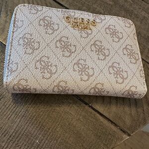 GUESS Light Tan Monogram Wallet